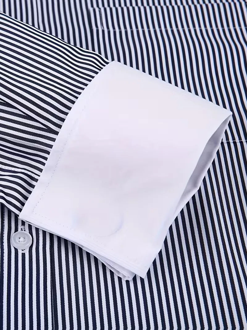 Mens Mandarin Collar Dress Shirt