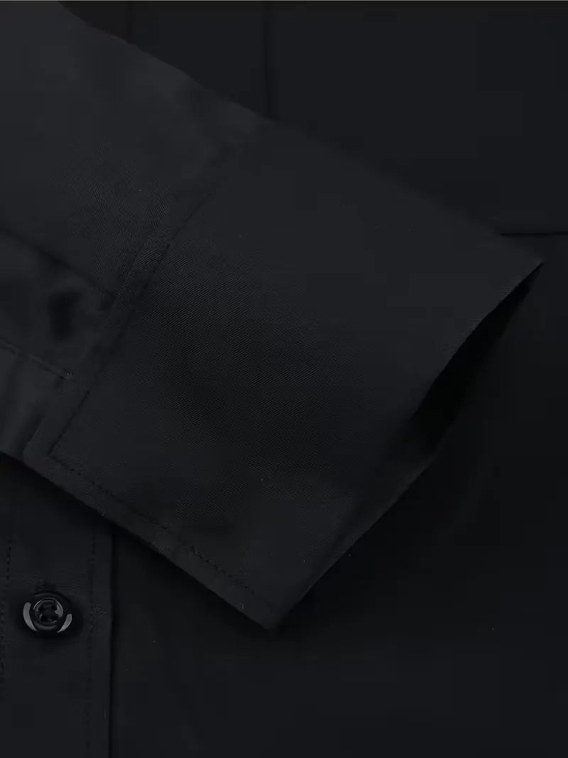 Mens Mandarin Collar Dress Shirt
