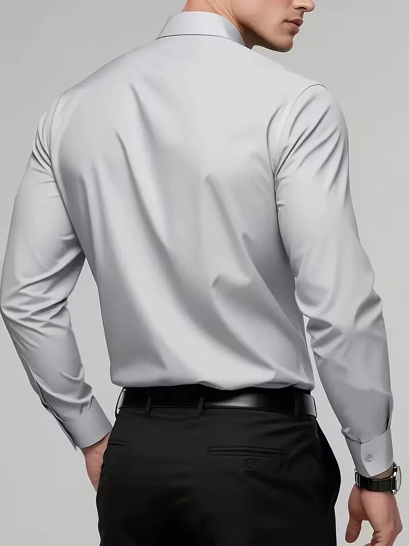 Mens Slim Fit Mandarin Collar Shirt