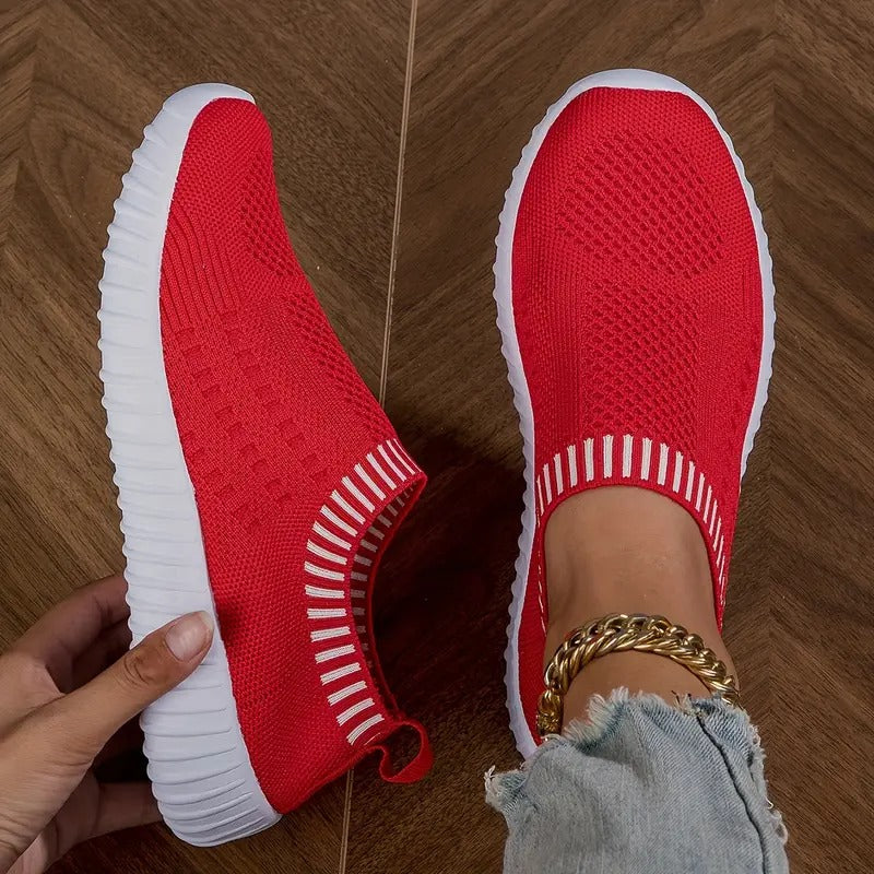 Women's Breathable Sneakers Reinforced Footbed Cushioned Arch Support