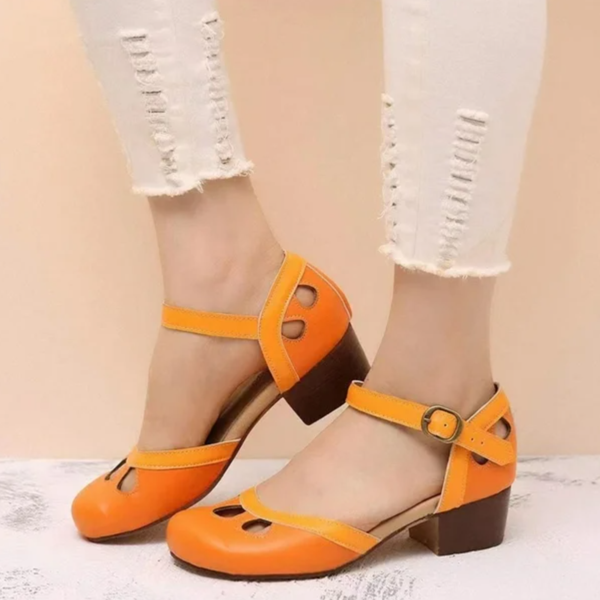 Orthopedic Low Heel Sandals Arch Support