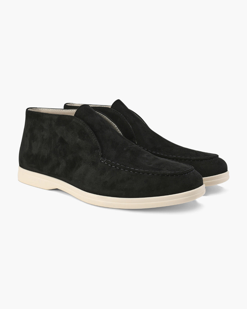 Mens Mid Cut Suede Loafer Slip On Five Color