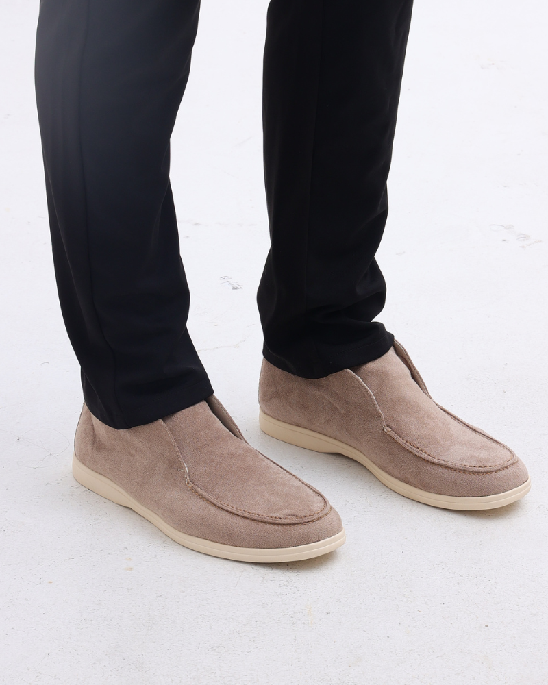 Mens Mid Cut Suede Loafer Slip On Five Color