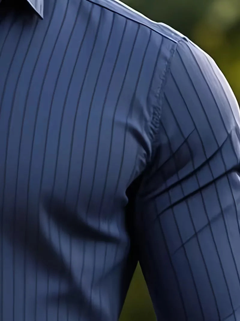 Mens Slim Fit Mandarin Collar Dress Shirt