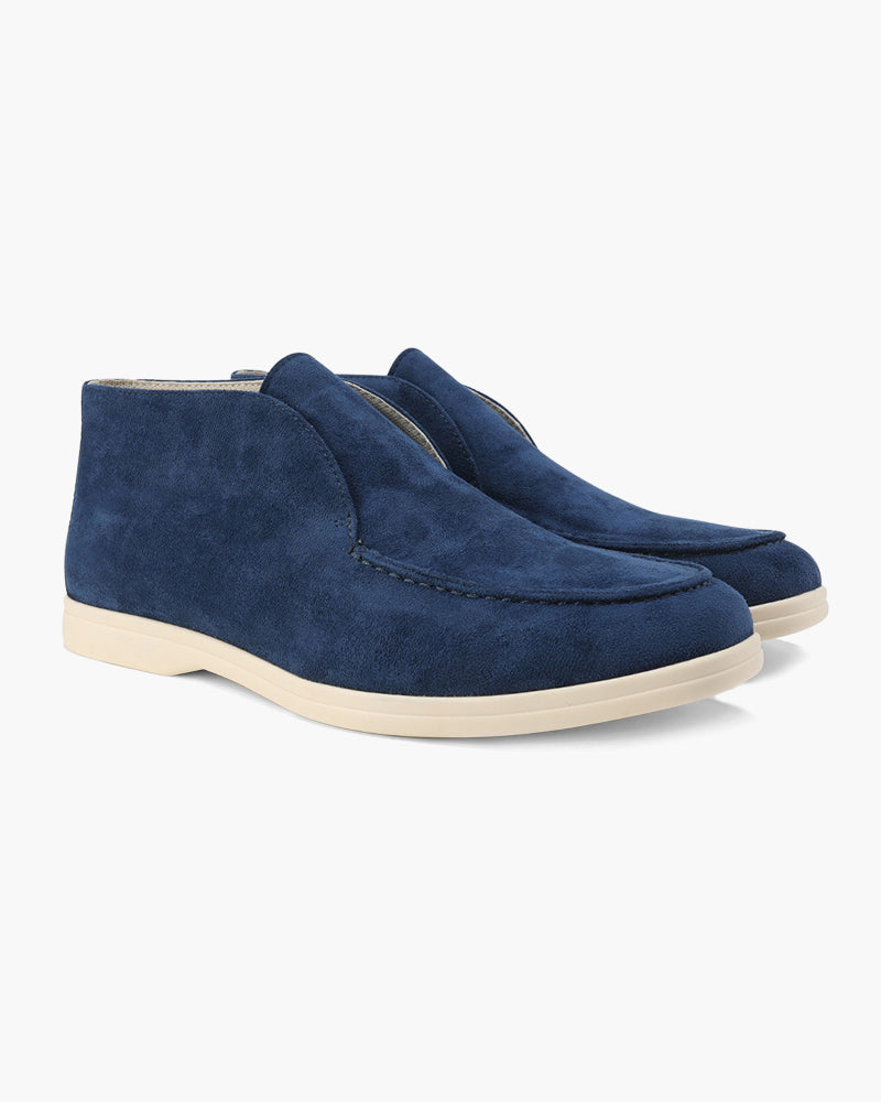 Mens Mid Cut Suede Loafer Slip On Five Color