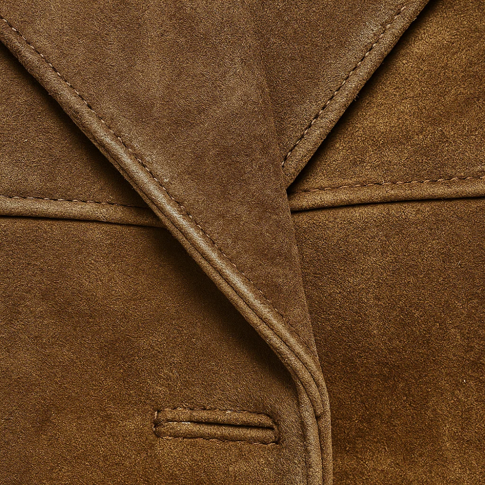 Emma | Fall Suede Buttoned Jacket with Pointed Collar