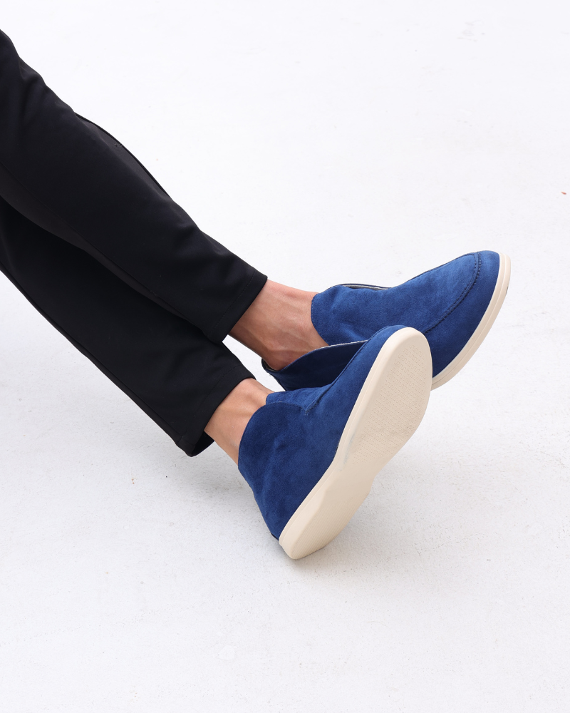 Mens Mid Cut Suede Loafer Slip On Five Color