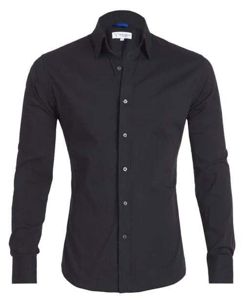 Mens Oxford Shirt Slim Fit Stretch Zip Closure Five Color