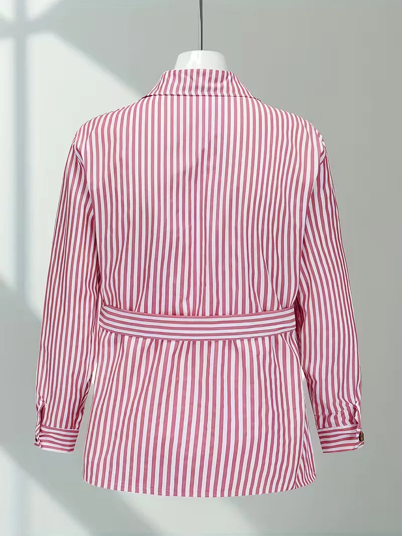 Mens Striped Casual Shirt Slim Fit