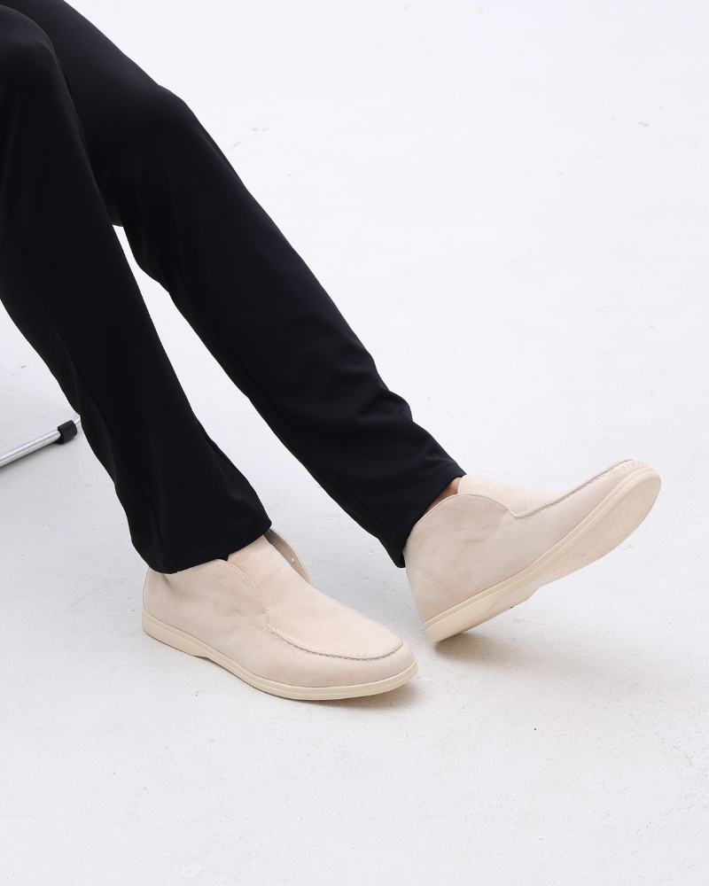 Mens Mid Cut Suede Loafer Slip On Five Color