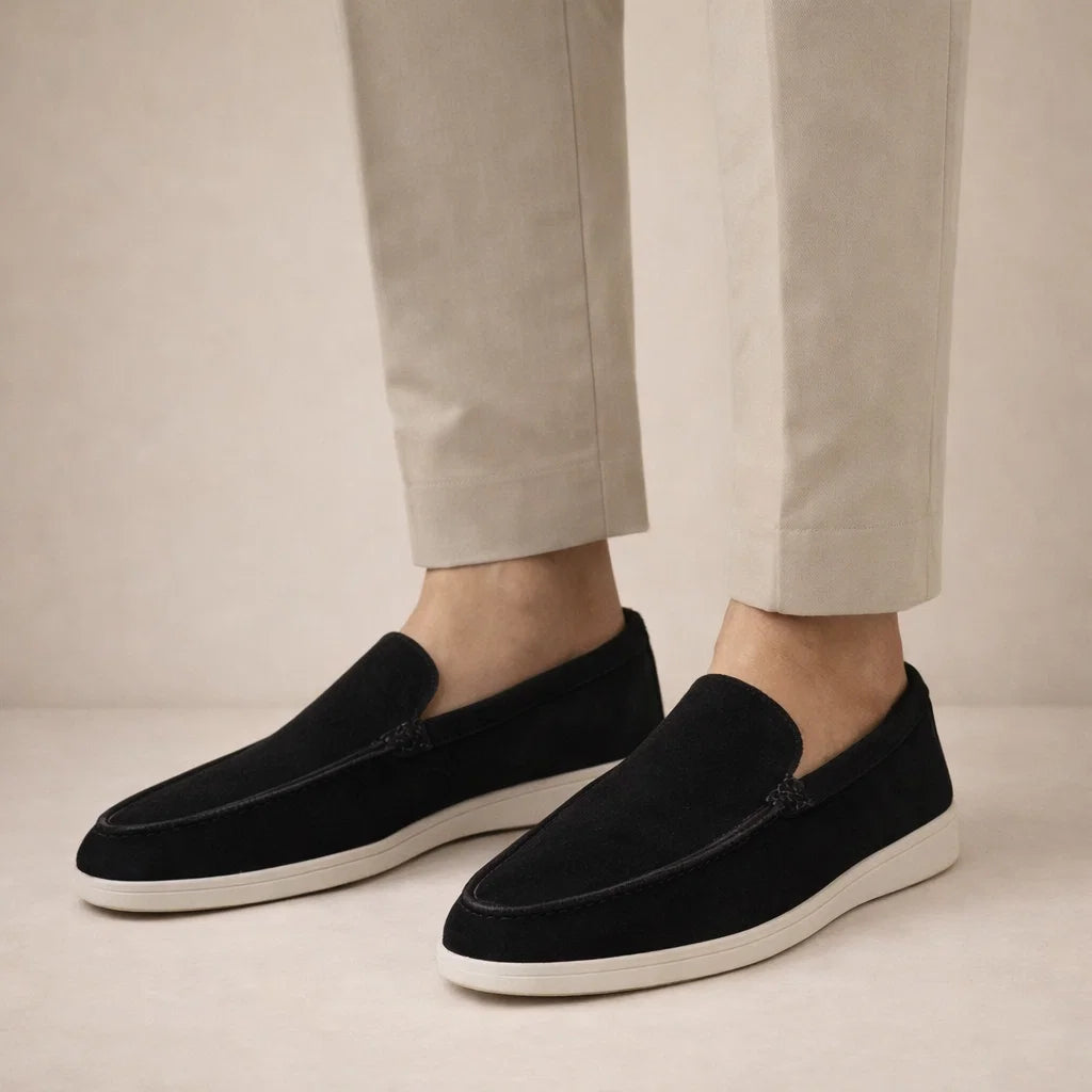Men's Casual Loafers Regular Fit Leather Upper Slip-On