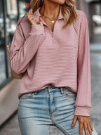 Women's V Neck Sweater Pink Lightweight Soft Everyday