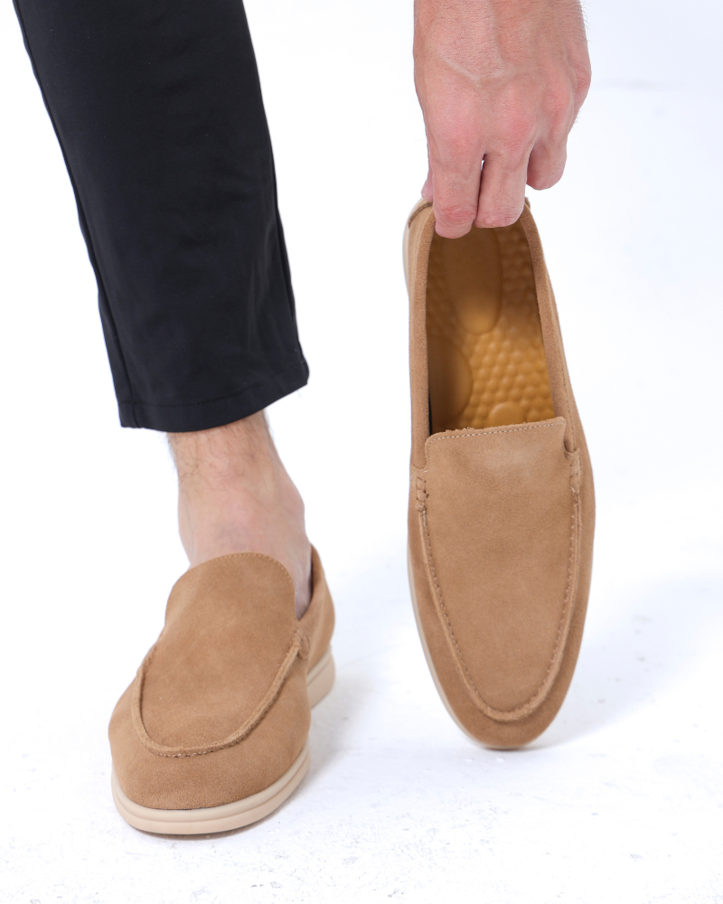 Mens Suede Loafer Slip On Four Color