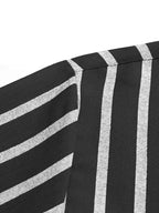 Mens Short Sleeve V Neck Stripe Shirt