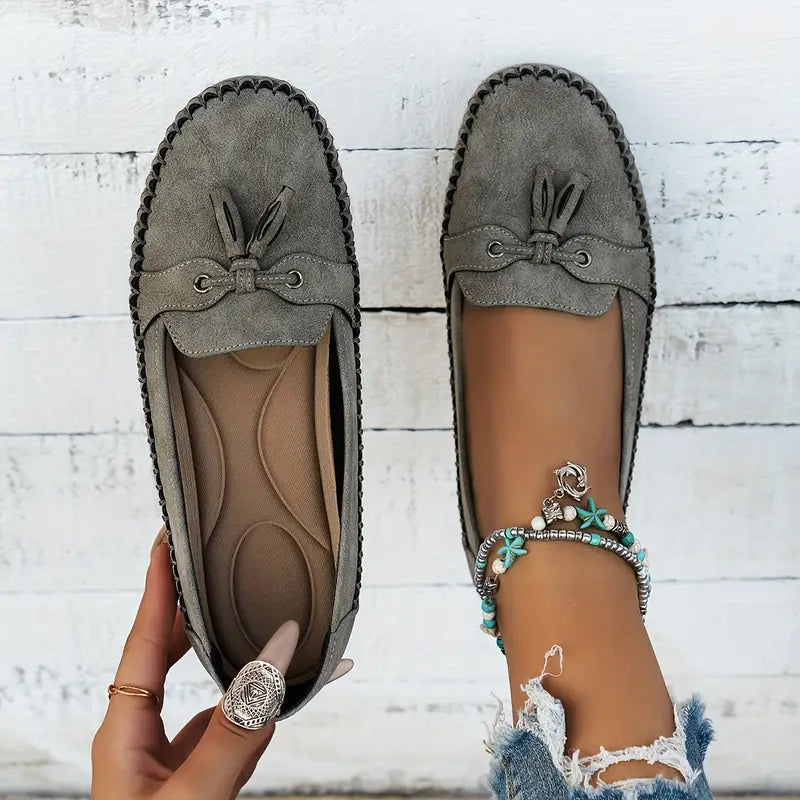Womens Moccasin Loafers Slip On