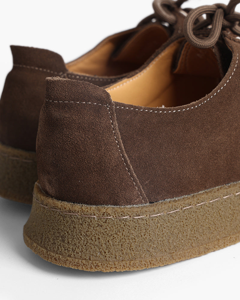Mens Suede Moccasin Lace Up Crepe Sole Three Color