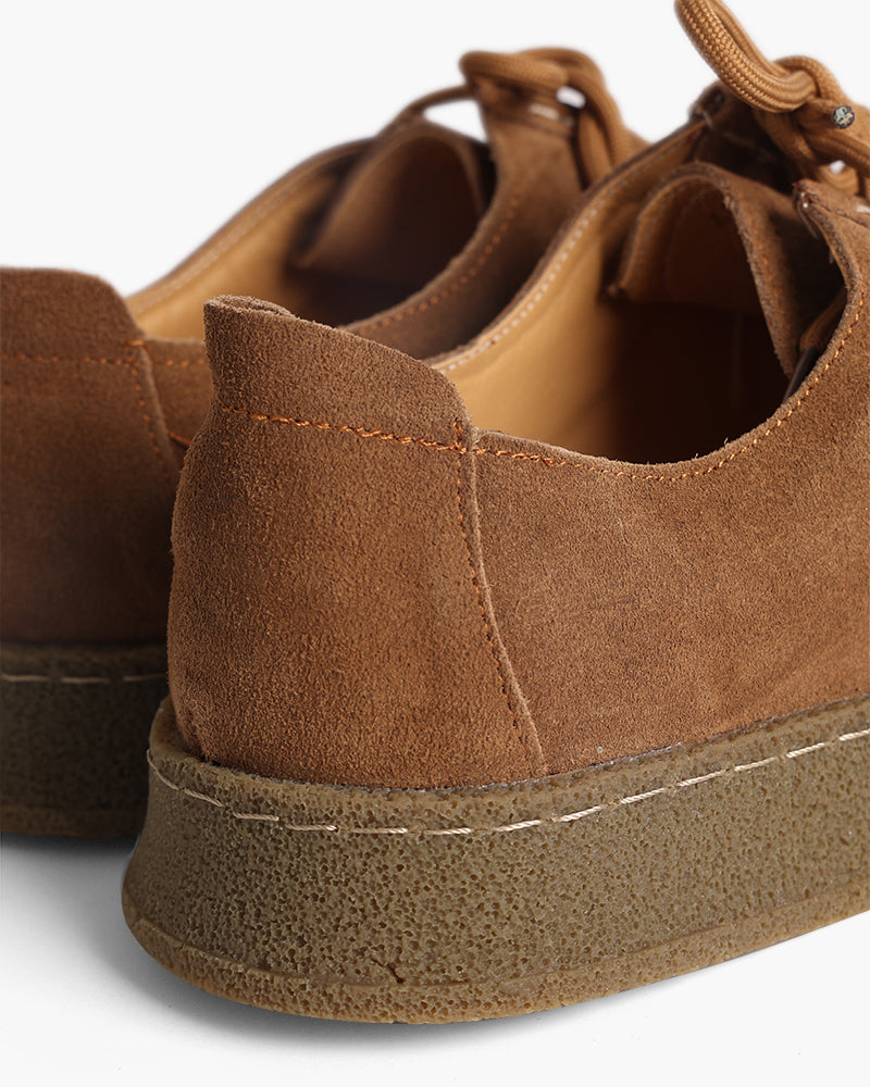 Mens Suede Moccasin Lace Up Crepe Sole Three Color