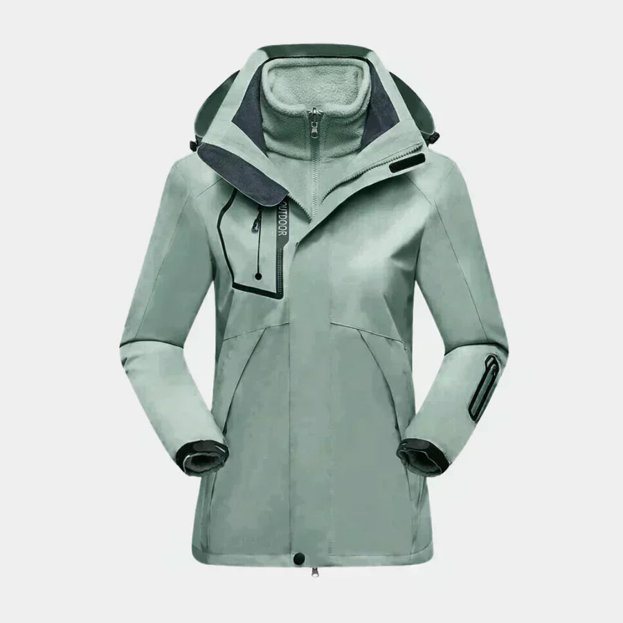 Women's Ski Jacket Long Sleeve Removable Inner Winter Outerwear