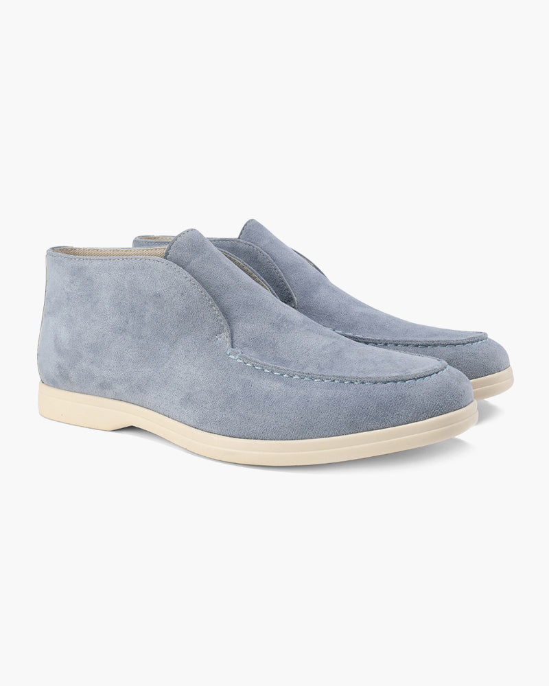 Mens Mid Cut Suede Loafer Slip On Five Color