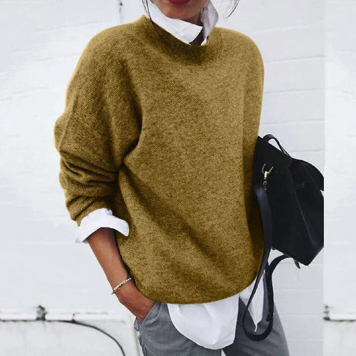 Women's Sweater Soft Knit Modern Chic Relaxed Fit Winter