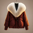 Women's Belted Coat Statement Collar Wrap Winter Elegant