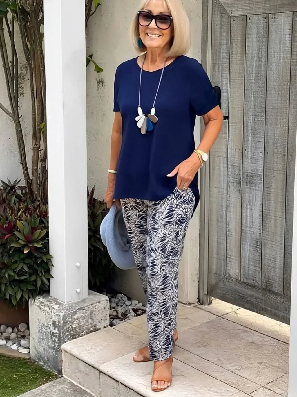 Two-Piece Set Blouse Wide-Leg Pants