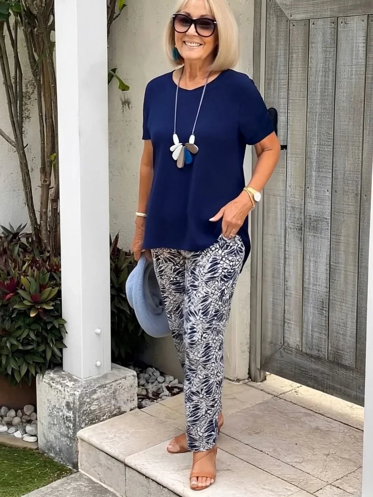 Two-Piece Set Blouse Wide-Leg Pants