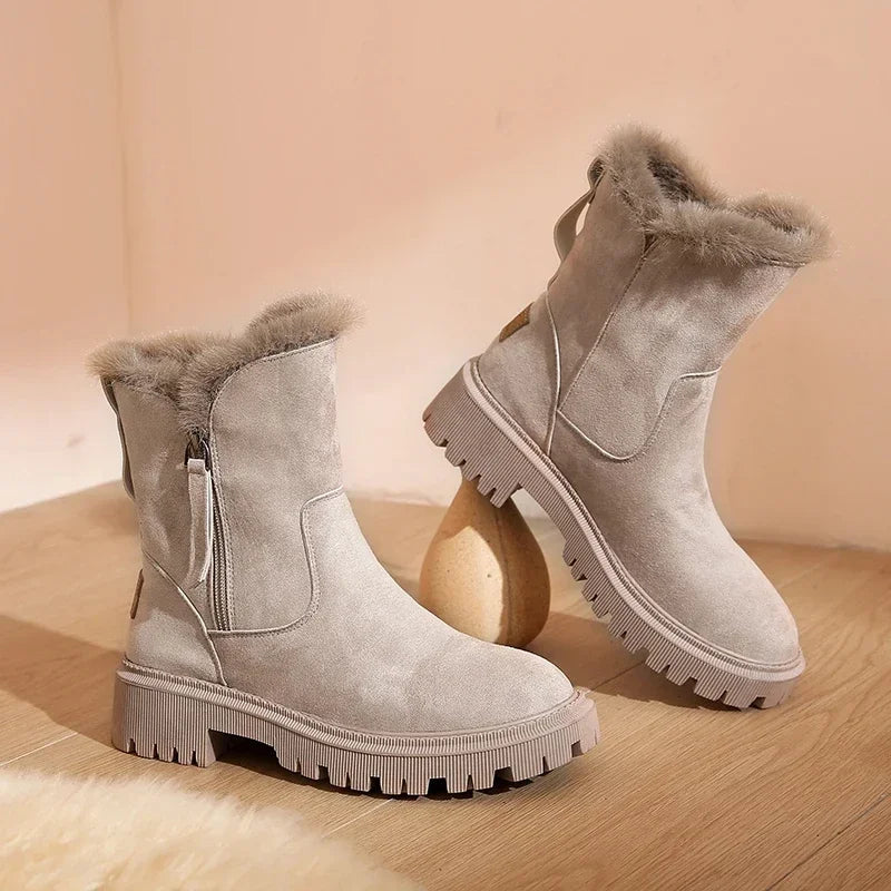 Winter Boots Fleece Lined Ankle Warm Anti Slip Sole