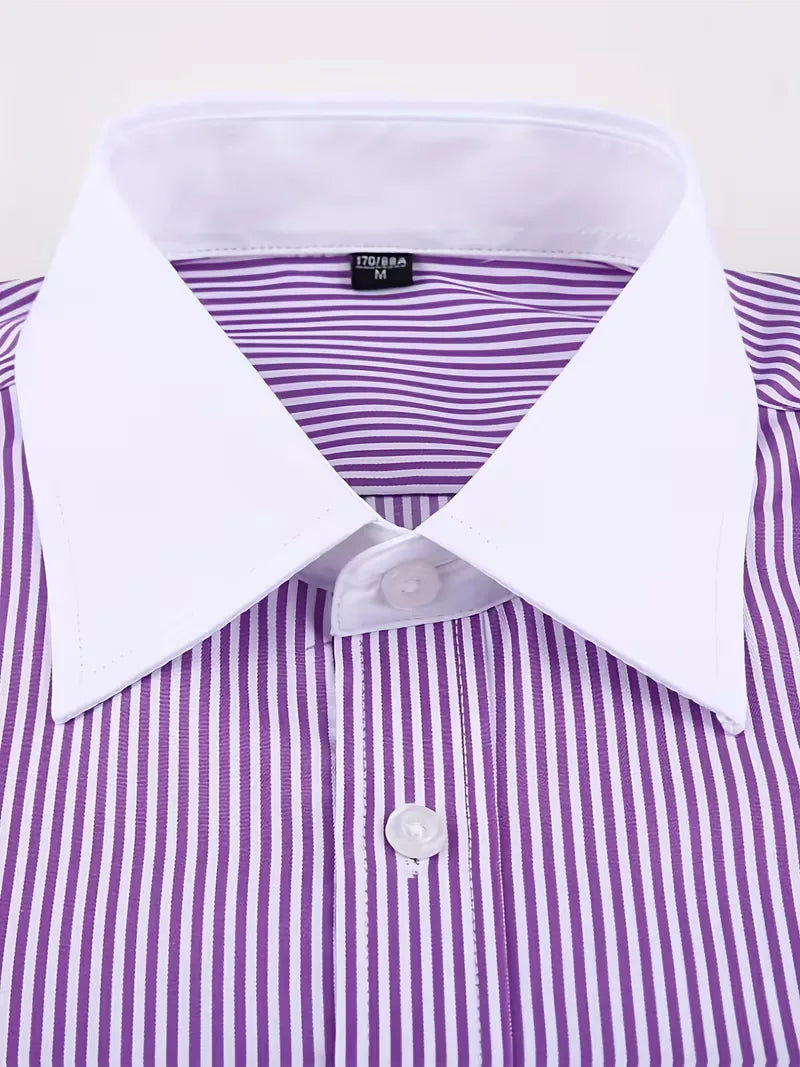 Mens Mandarin Collar Dress Shirt