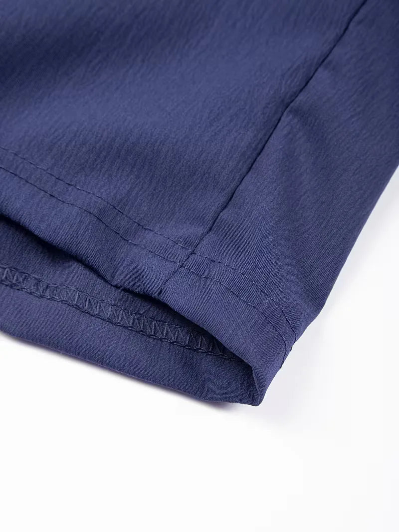 Mens Loose Fit Shorts Elastic Waist Drawstring
