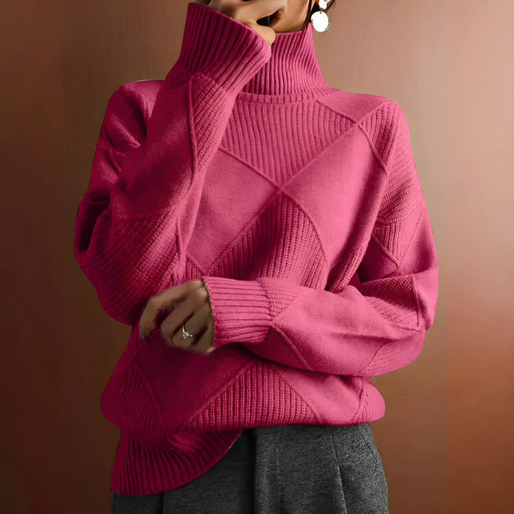 Women's Turtleneck Sweater Warm Knit Cozy Casual Winter