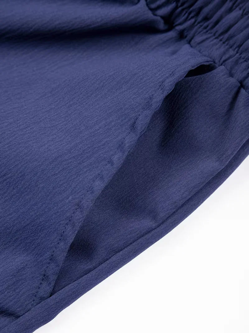 Mens Loose Fit Shorts Elastic Waist Drawstring