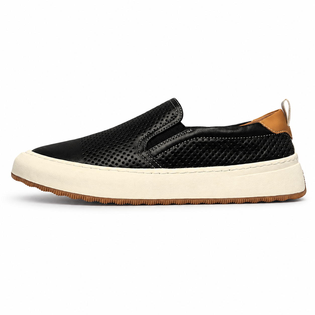 Mens Perforated Leather Summer Loafer