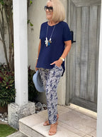 Two-Piece Set Blouse Wide-Leg Pants