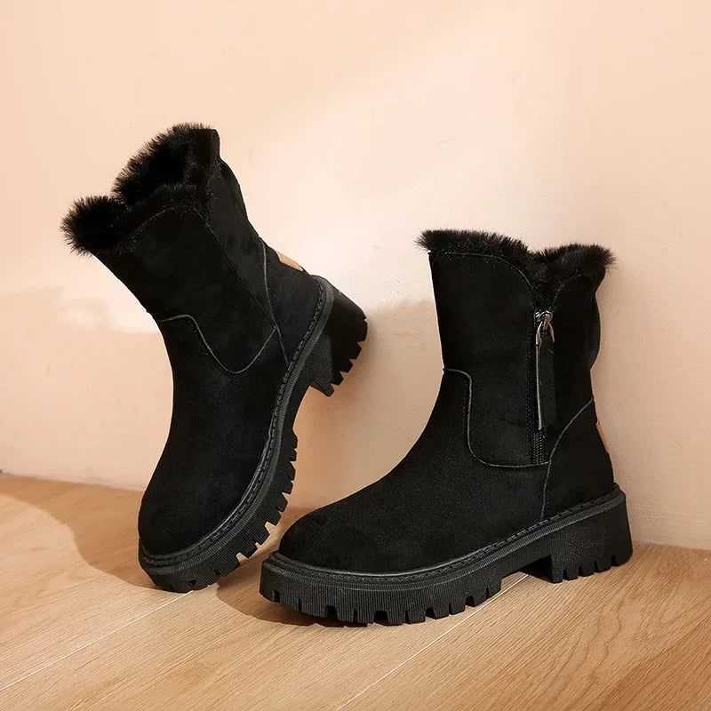 Winter Boots Fleece Lined Ankle Warm Anti Slip Sole
