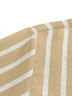 Mens Short Sleeve V Neck Stripe Shirt