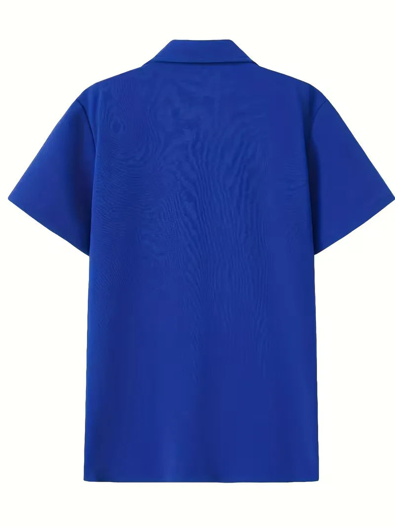 Mens Short Sleeve V Neck Shirt Casual