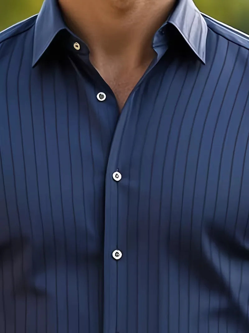 Mens Slim Fit Mandarin Collar Dress Shirt