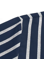 Mens Short Sleeve V Neck Stripe Shirt