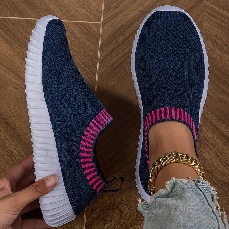 Women's Breathable Sneakers Reinforced Footbed Cushioned Arch Support