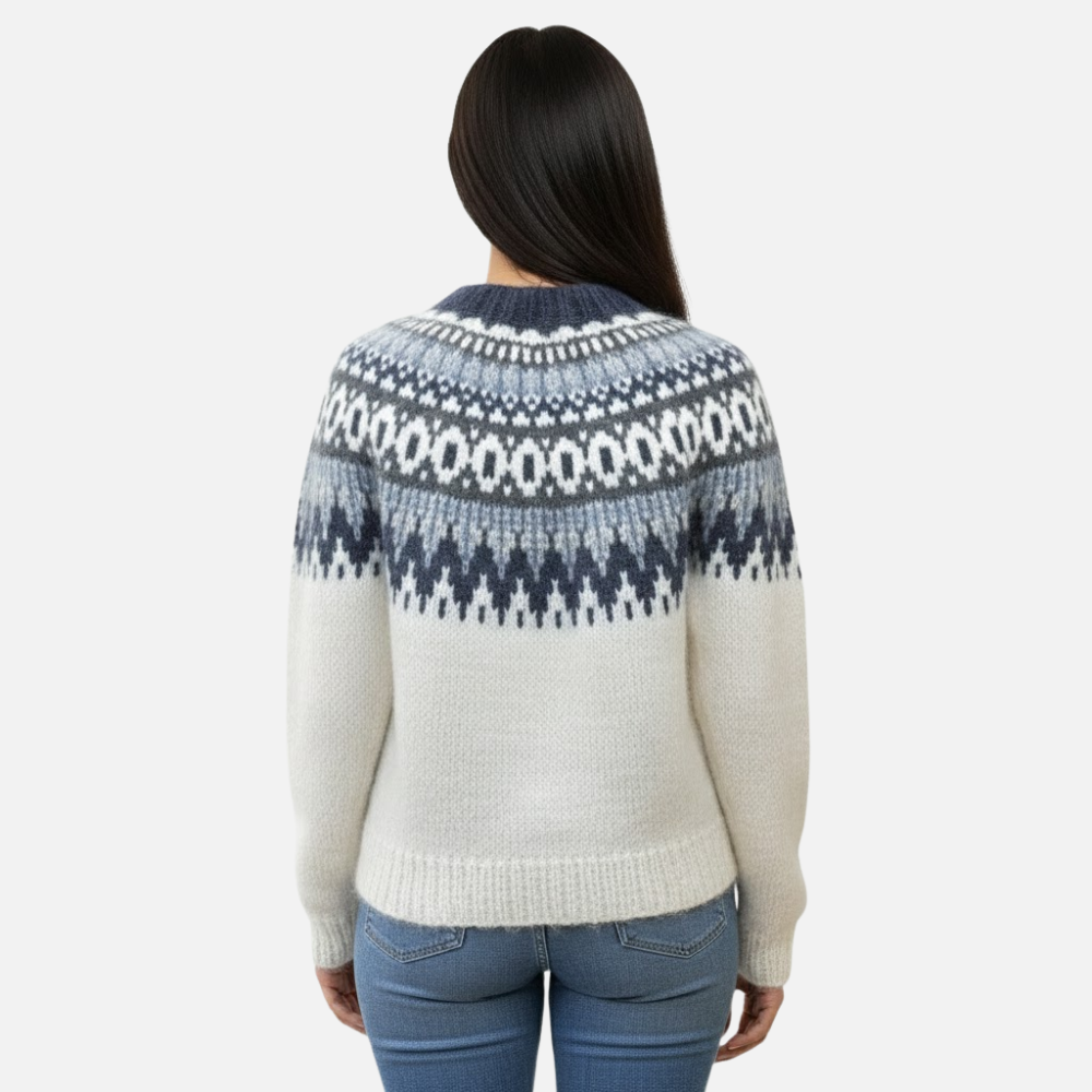 Alethea | High-Quality Wool Sweater with Nordic Pattern for Women