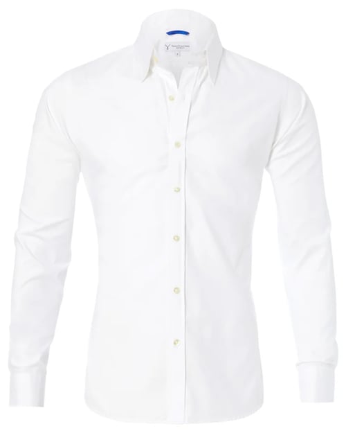 Mens Oxford Shirt Slim Fit Stretch Zip Closure Five Color