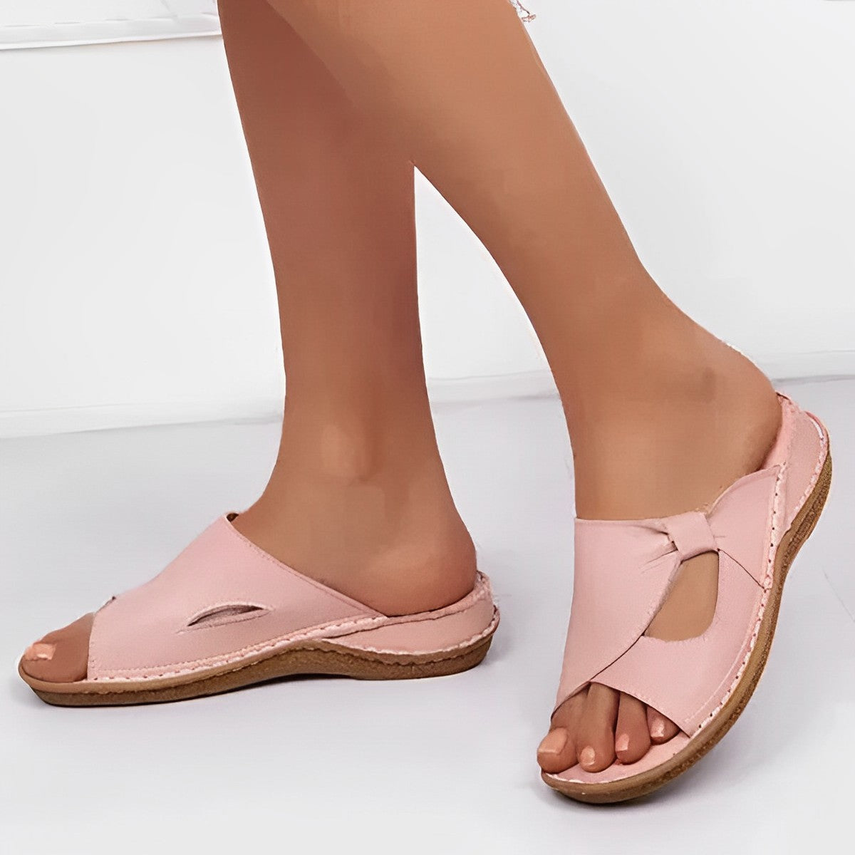 Orthopedic T-Strap Sandals Velcro