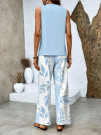 Two-Piece Set Sleeveless Top Wide-Leg Pants