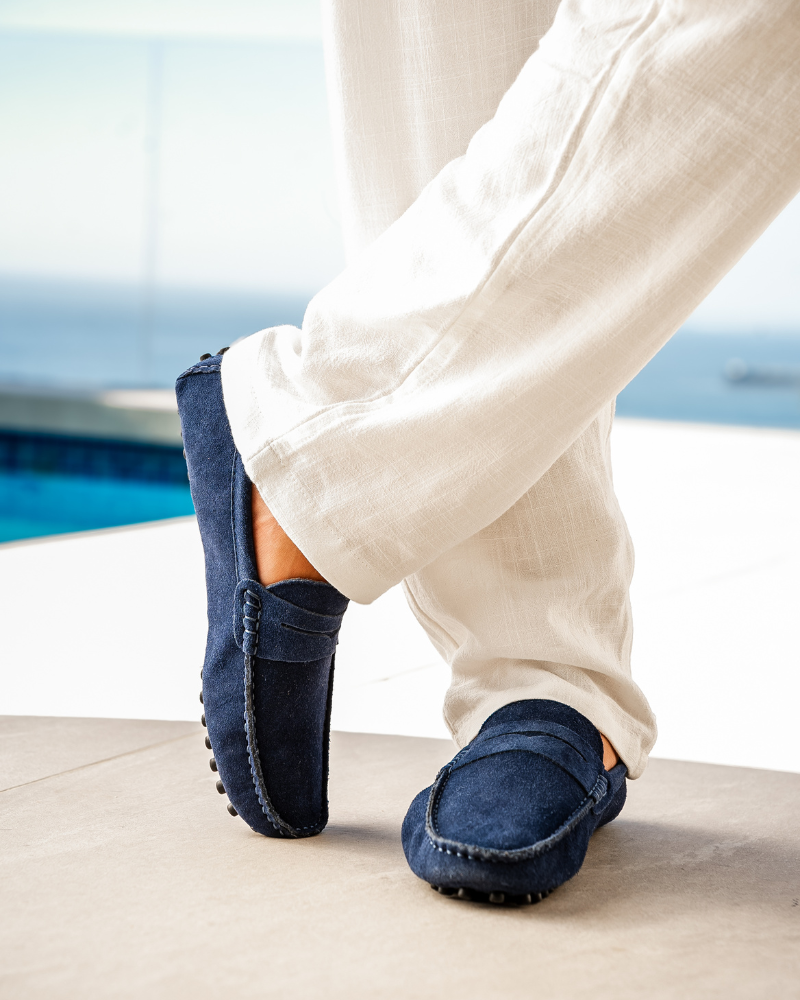 Mens Suede Moccasin Slip On Five Color