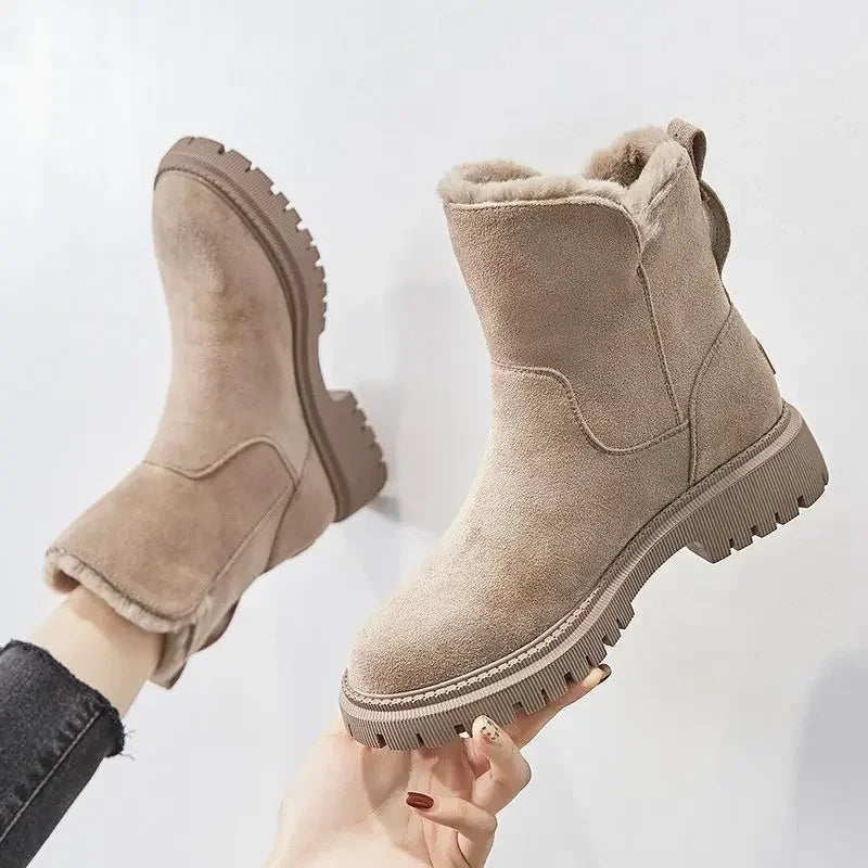 Winter Boots Fleece Lined Ankle Warm Anti Slip Sole