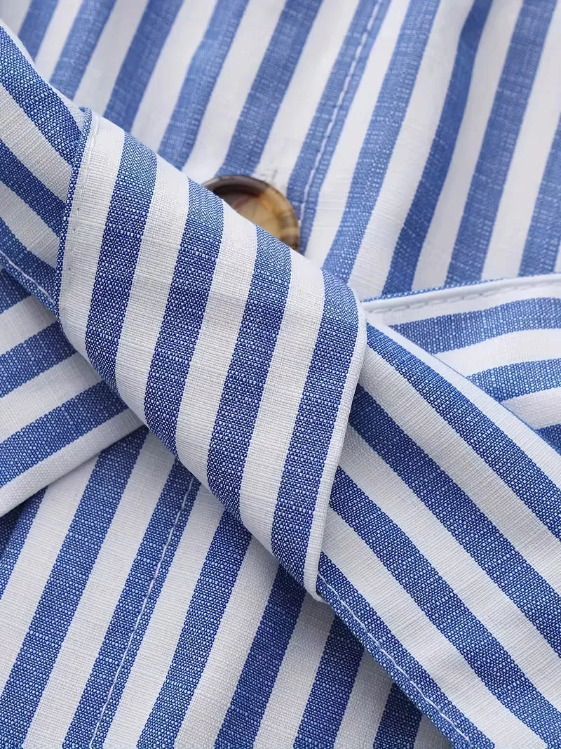 Mens Striped Casual Shirt Slim Fit