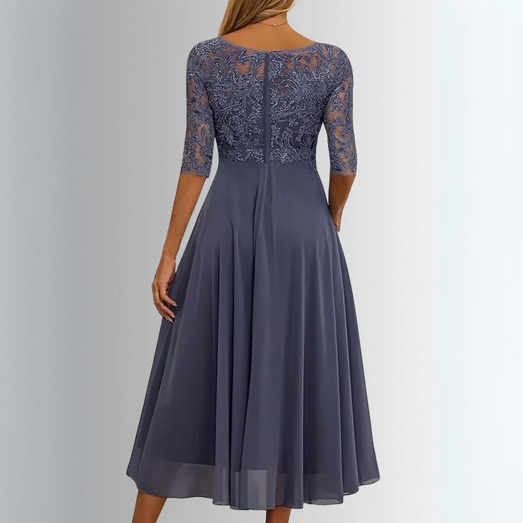 Lace Dress Layered Skirt Evening
