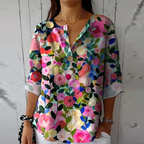 Floral Print Blouse Relaxed Fit