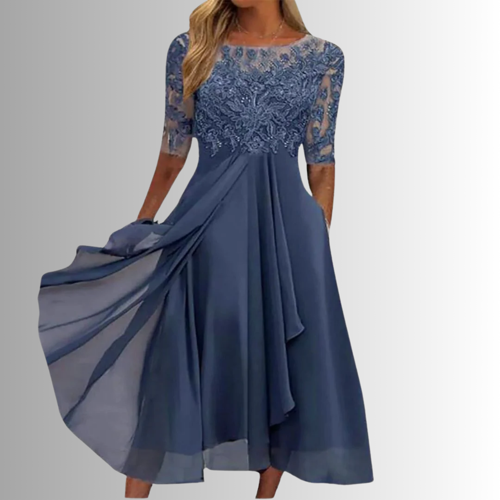 Lace Dress Layered Skirt Evening